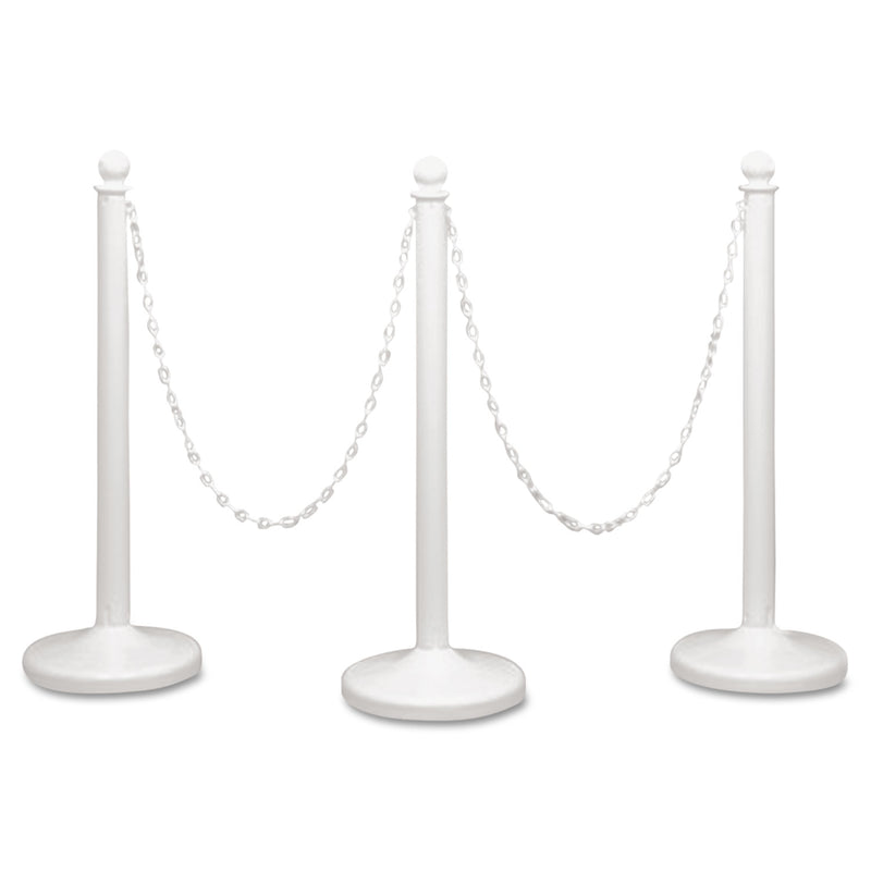 Tatco Crowd Control Stanchion Chain, Plastic, 40 ft, White