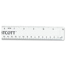 Westcott Non-Shatter Flexible Ruler, Standard/Metric, 12" Long, Plastic, Clear