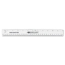 Westcott Non-Shatter Flexible Ruler, Standard/Metric, 12" Long, Plastic, Clear
