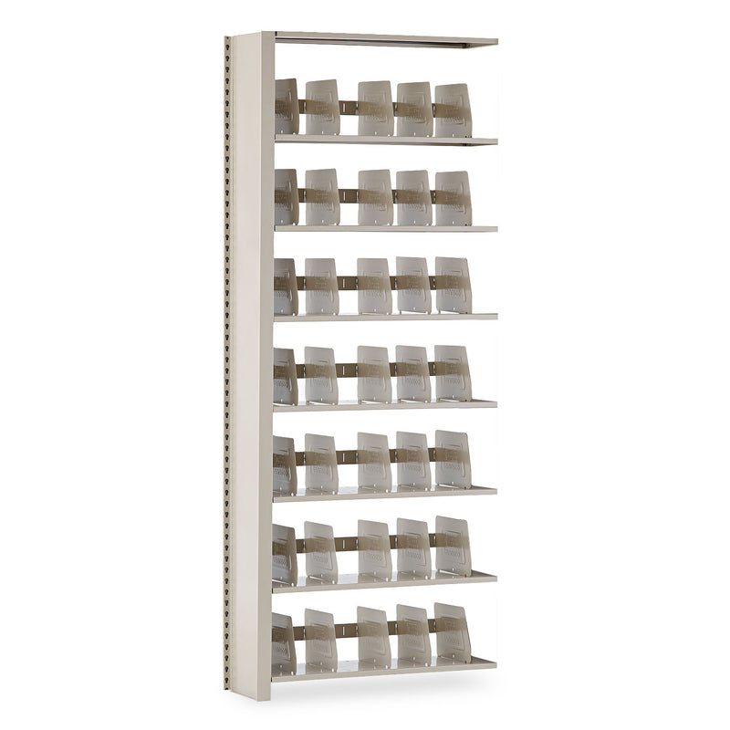 Tennsco Snap-Together Seven-Shelf Closed Add-On Unit, Steel, 36w x 12d x 88h, Sand