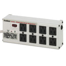 Tripp Lite Isobar Surge Protector, 8 AC Outlets, 12 ft Cord, 3,840 J, Light Gray