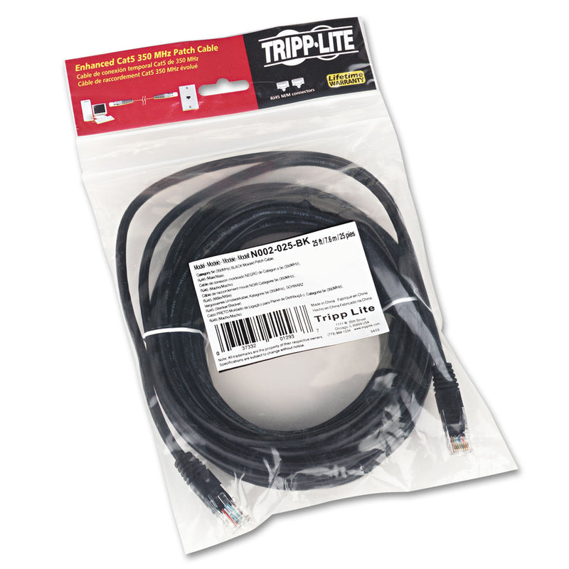 Tripp Lite CAT5e 350 MHz Molded Patch Cable, 25 ft, Black