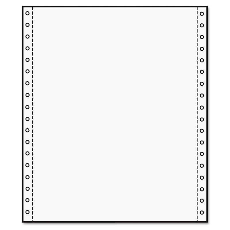 Universal Printout Paper, 2-Part, 15 lb Bond Weight, 9.5 x 11, White/Canary, 1,800/Carton