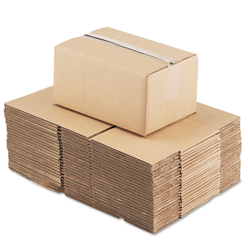 Universal Fixed-Depth Corrugated Shipping Boxes, Regular Slotted Container (RSC), 8" x 12" x 6", Brown Kraft, 25/Bundle