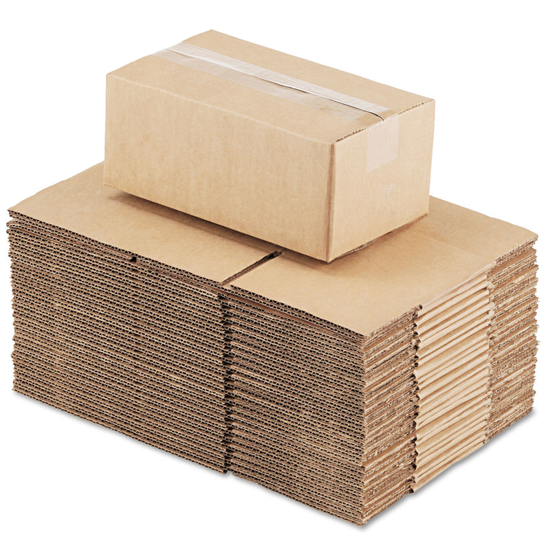 Universal Fixed-Depth Corrugated Shipping Boxes, Regular Slotted Container (RSC), 6" x 10" x 4", Brown Kraft, 25/Bundle
