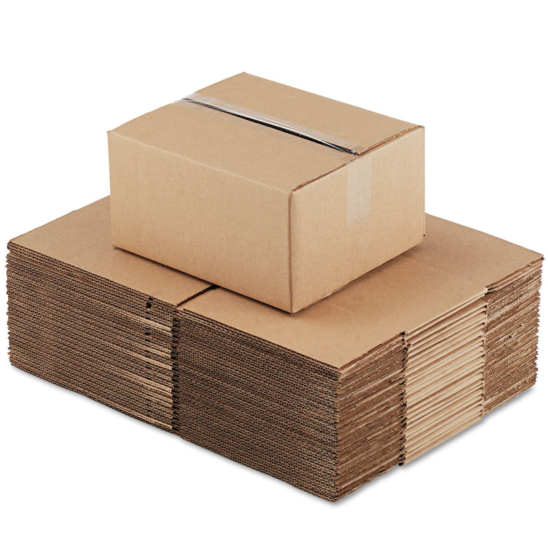 Universal Fixed-Depth Corrugated Shipping Boxes, Regular Slotted Container (RSC), 10" x 12" x 6", Brown Kraft, 25/Bundle