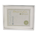 Universal Plastic Document Frame with Mat, 11 x 14 and 8.5 x 11 Inserts, Metallic Silver