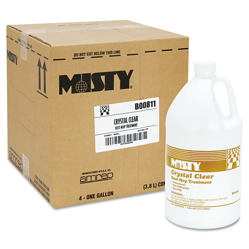 Misty Dust Mop Treatment, Attracts Dirt, Non-Oily, Grapefruit Scent, 1gal, 4/Carton